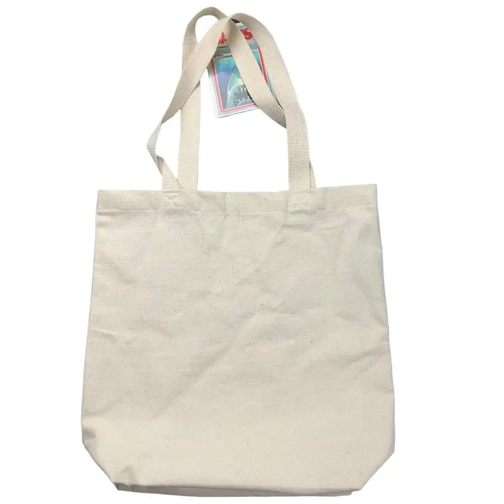 JAWS 50th Anniversary Canvas Tote Bag Bigger Boat Shark Movie NWT Universal